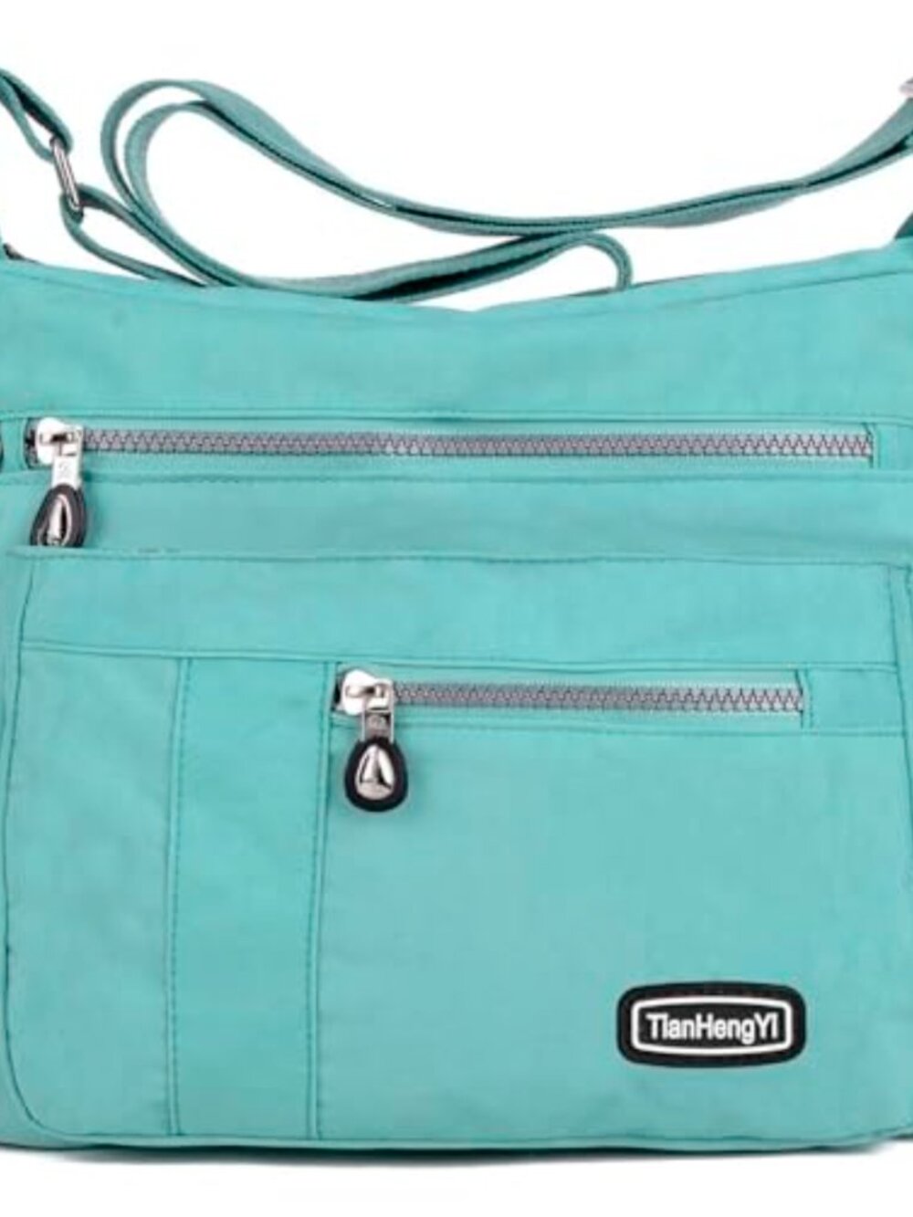 Waterproof Nylon Crossbody Bag Large Multi Pocket Travel Purse